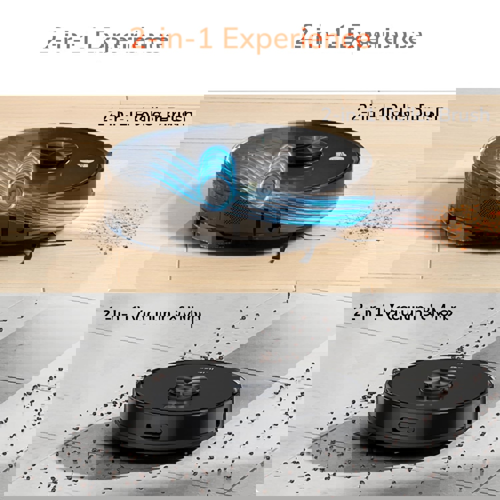 რობოტი მტვერსასრუტი მშრალი და სველი წმენდით Ilife A20, 4000Pa Laser Navigation Robotic Vacuum & Mop With APP Control, Black