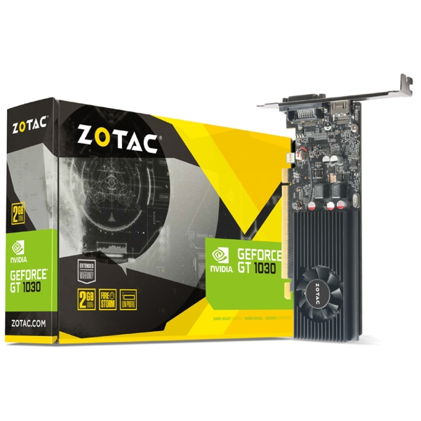 Zotac ZT-P10300A-10L, Gaming GT1030, 2GB, 64bit, HDMI, DVI, Black