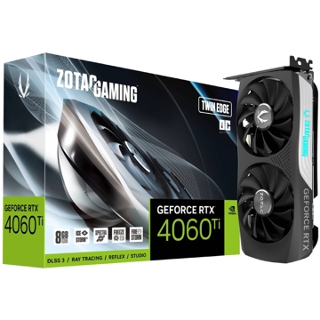 ვიდეო დაფა Zotac ZT-D40610H-10M, Gaming RTX4060Ti, 8GB, 128bit, HDMI, DP, Black