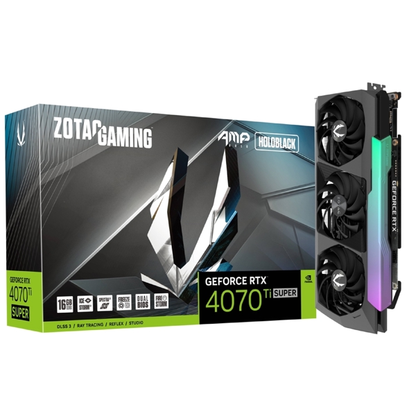 ვიდეო დაფა Zotac ZT-D40730F-10P, Gaming RTX4070Ti 16GB, 256bit, HDMI, DP, Black