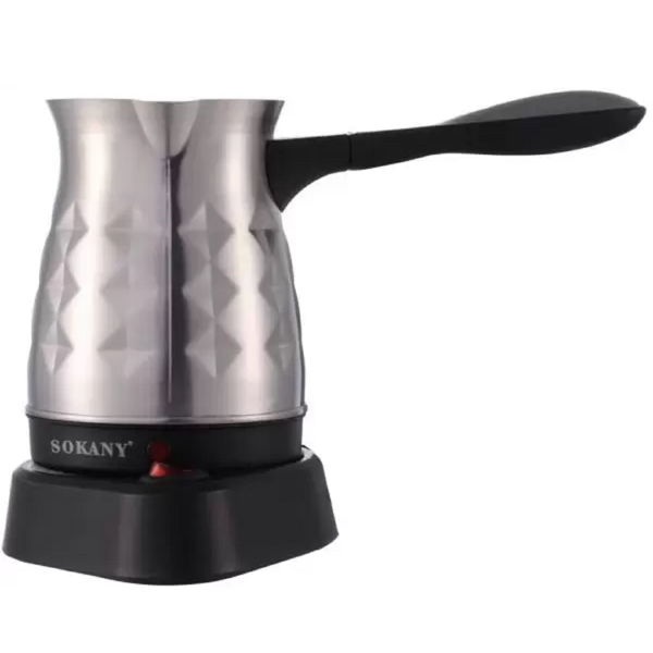 Sokany SK-213, 600W, 0.5L, Coffee Pot, Silver