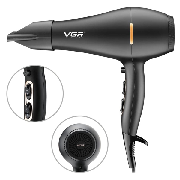 Sokany V-433, 2200W, Hair Dryer, Black