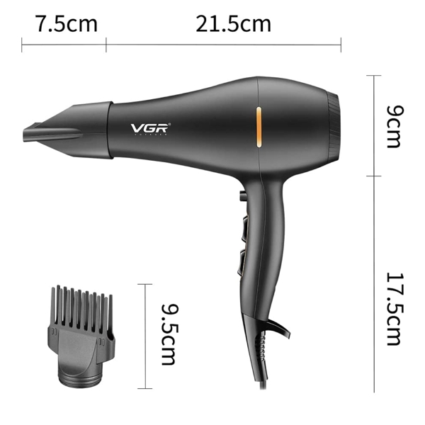 Sokany V-433, 2200W, Hair Dryer, Black