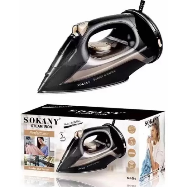 Sokany SK 286, 2400W, 340ML, Steam Iron, Black