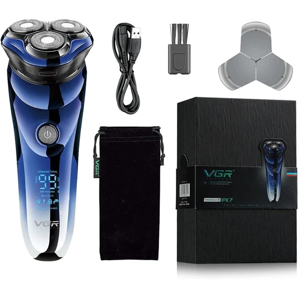 წვერსაპარსი VGR V-305, Electric Shaver, Blue