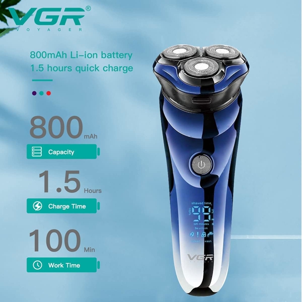 წვერსაპარსი VGR V-305, Electric Shaver, Blue