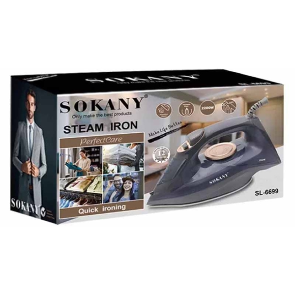 Sokany SL-6699, 2200W, 310ML, Steam Iron, Blue