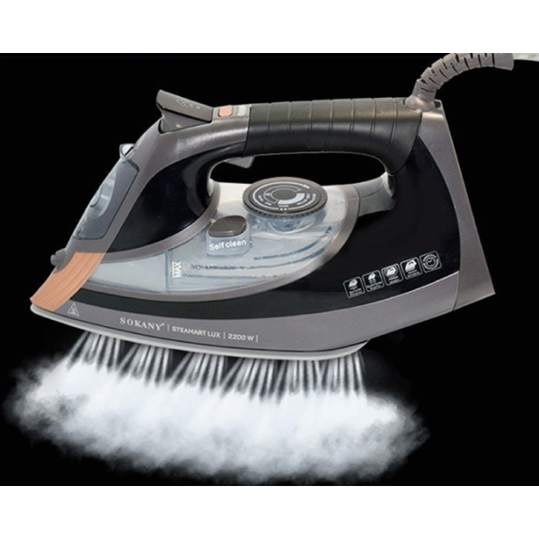 ორთქლის უთო Sokany HJ-2083, 2200W, 350ML, Steam Iron, Grey