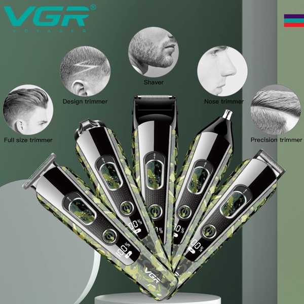 VGR V-102, Hair Trimmer, Green