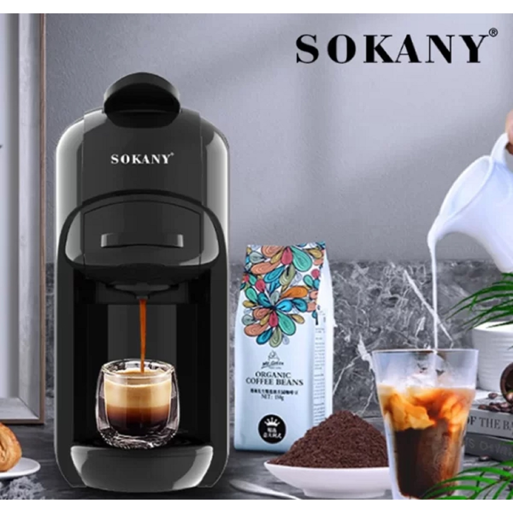 ყავის აპარატი Sokany SK-516, 1550W, 600ML, Coffee Machine, Black