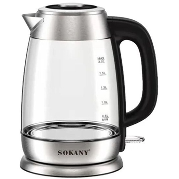 ელექტრო ჩაიდანი Sokany SK-1069, 2000W, 2L, Electric Kettle, Silver