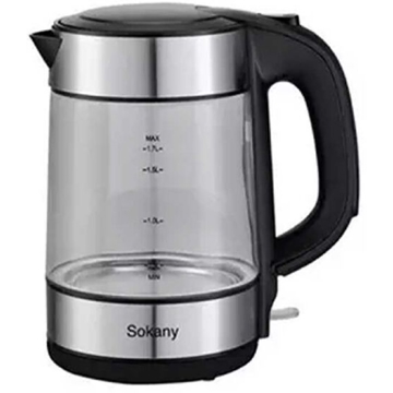 ელექტრო ჩაიდანი Sokany FK-1509-j, 2200W, 1.7L, Electric Kettle, Silver