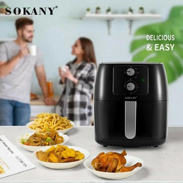 Sokany SK-8017, 1400W, 5L, Air Fryer, Black