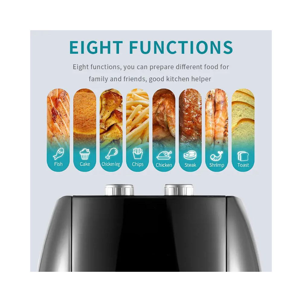 აეროგრილი Sokany SK-8013, 1800W, 8L, Air Fryer, Black