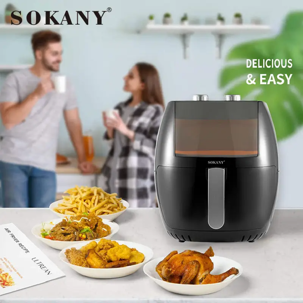 Sokany SK-8013, 1800W, 8L, Air Fryer, Black