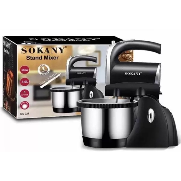 Sokany SK-921, 500W, Mixer, Silver/Black