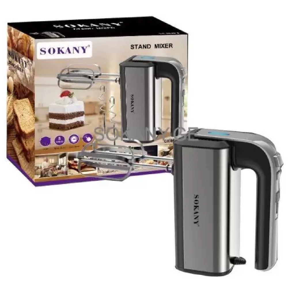 Sokany CX-6651, 800W, Mixer, Silver/Black