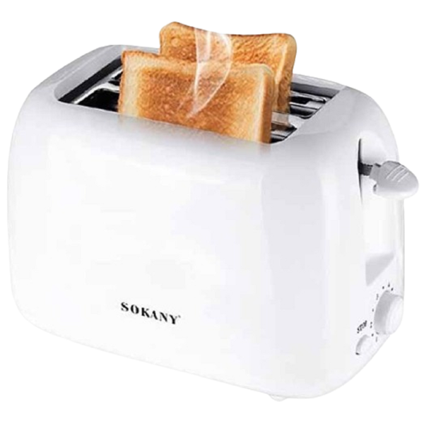 Sokany HJT-022, 700W, Toaster, White