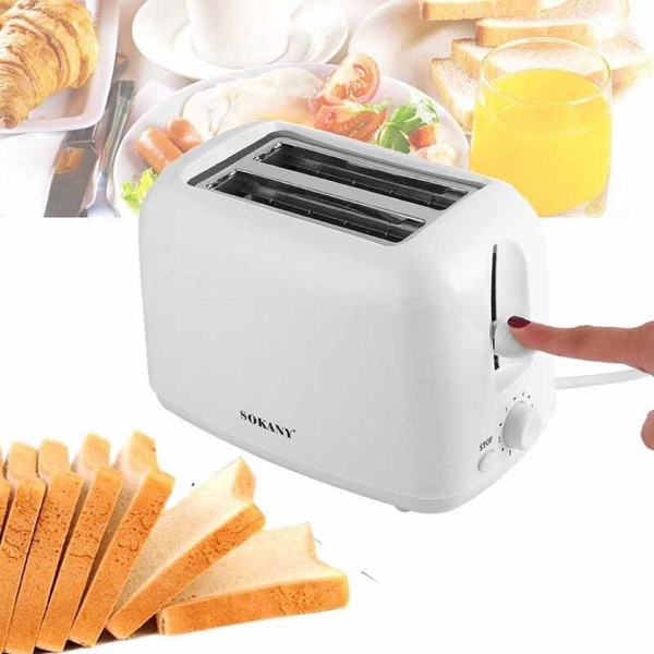 Sokany HJT-022, 700W, Toaster, White