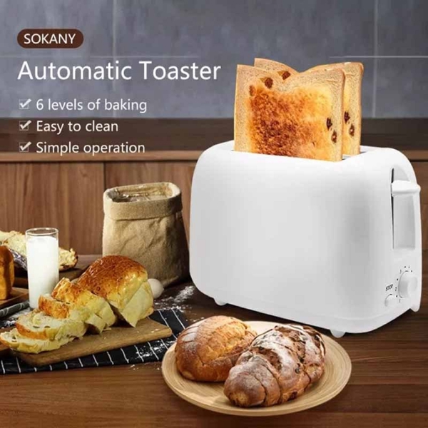 Sokany HJT-022, 700W, Toaster, White