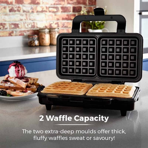 ბელგიური ვაფლის აპარატი Sokany SK-BBQ-225, 1000W, Waffle Maker, Black