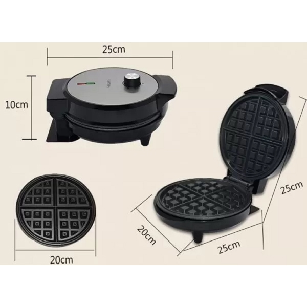 ბელგიური ვაფლის აპარატი Sokany KJ-505, 1000W, Waffle Maker, Black