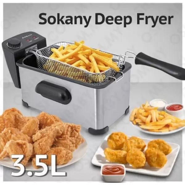 Sokany HD3302, 2000W, 1.5L, Fries machine, Silver