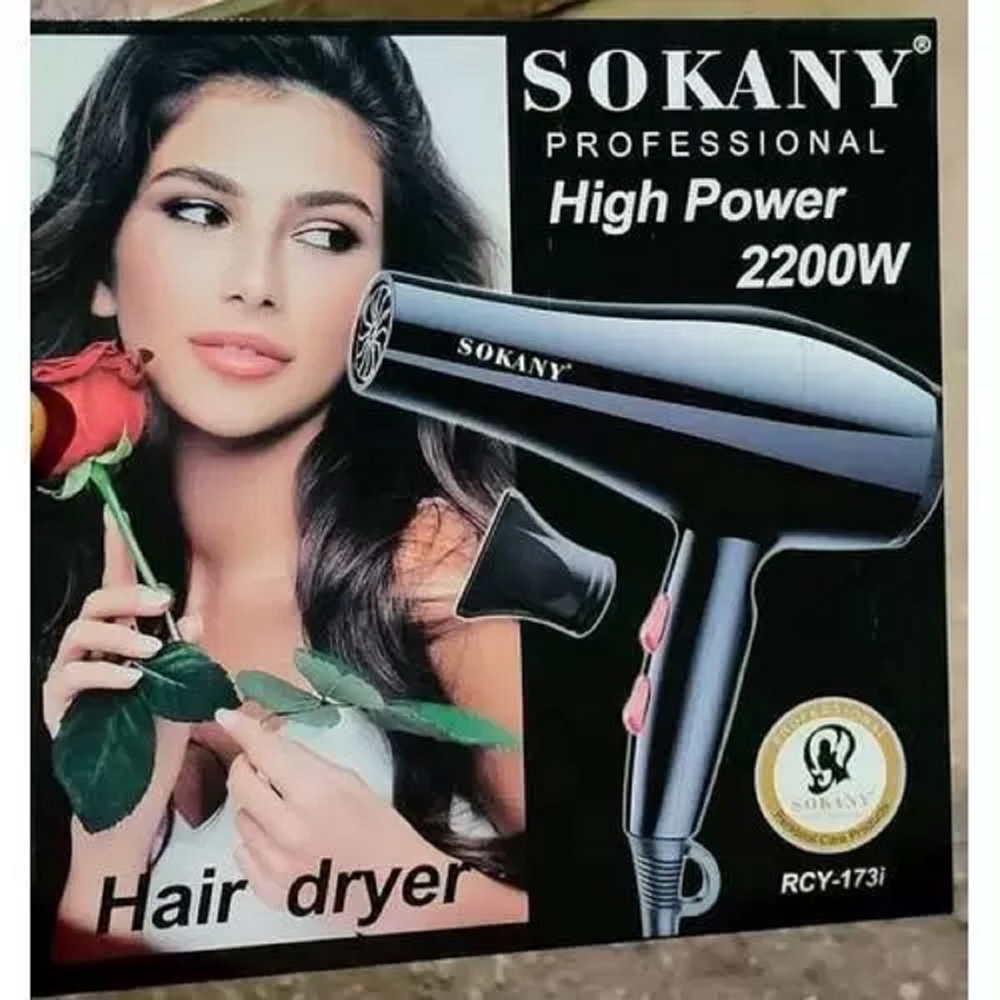 თმის საშრობი Sokany RCY-173i, 2200W, Hair Dryer, Black