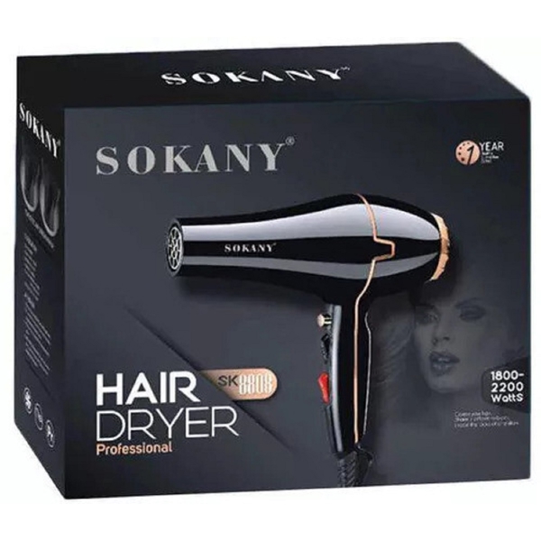 Sokany SK-8808, 2200W, Hair Dryer, Black