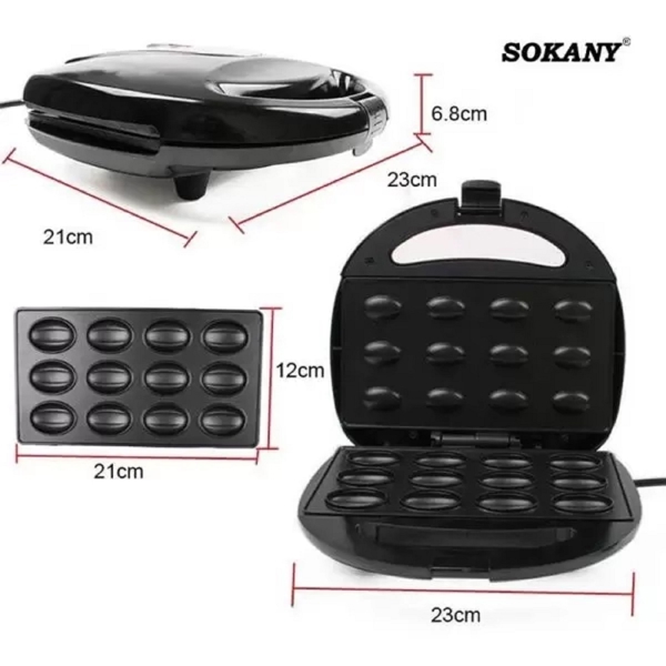 კაკლის საცხობი აპარატი Sokany SK 808, Nut Maker, Black