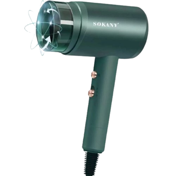 Sokany rc-003, 1600W, Hair Dryer, Green