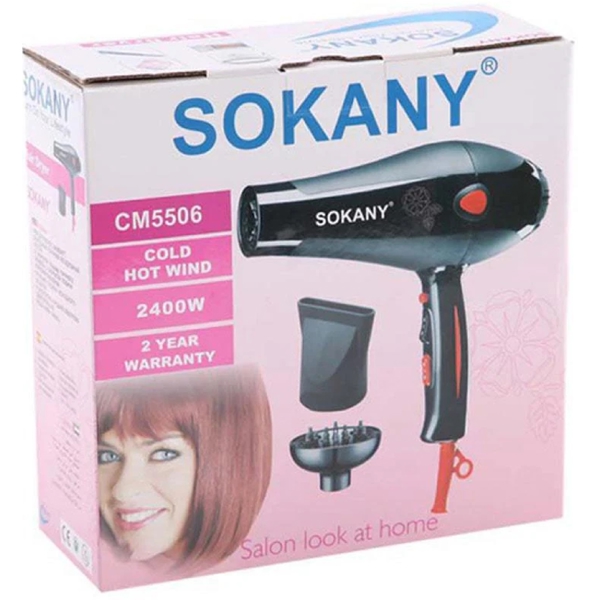 Sokany CM5506, 2400W, Hair Dryer, Black