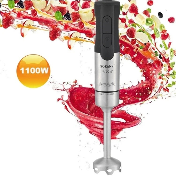 ხელის ბლენდერი Sokany SM-5021S, 1100W, Blender, Black/Silver