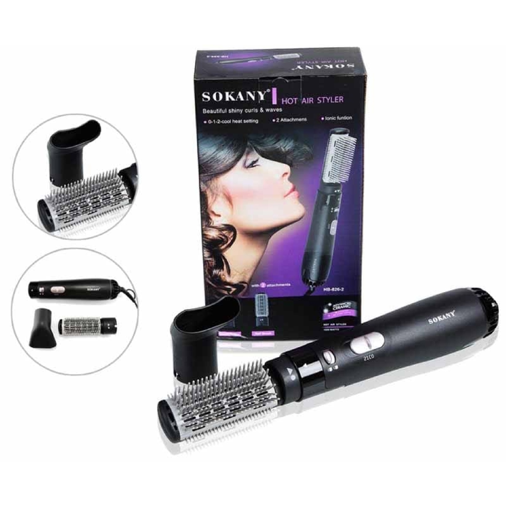 Sokany HB-826-2, 1000W, Hair Styler, Black