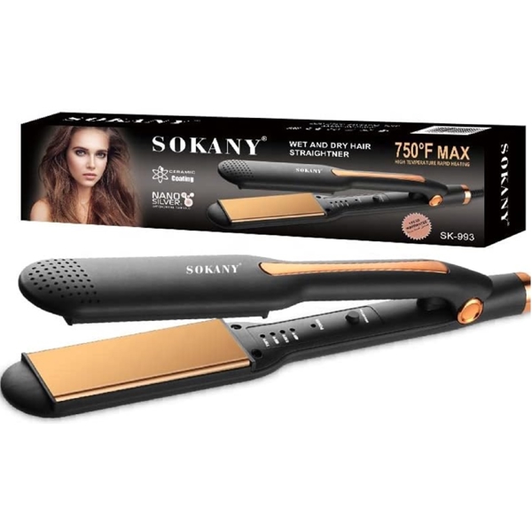 თმის უთო Sokany SK-993, Hair Straightener, Black