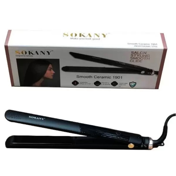 თმის უთო Sokany 1901, Hair Straightener, Black