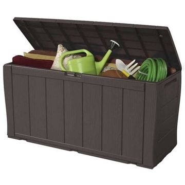 შესანახი ბოქსი Keter Rotang Sherwood, 270L, Storage Box, Brown