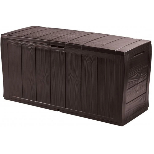 შესანახი ბოქსი Keter Rotang Sherwood, 270L, Storage Box, Brown