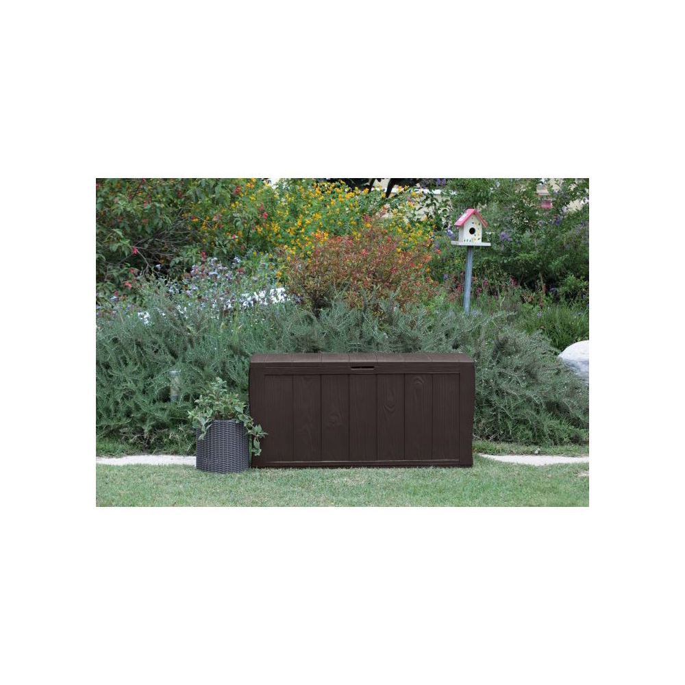 შესანახი ბოქსი Keter Rotang Sherwood, 270L, Storage Box, Brown