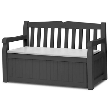 სკამი სათავსოთი Keter Eden, 265L, Garden Bench, Grey