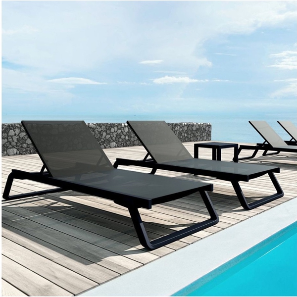 შეზლონგი Tropical 708, Chaise Lounge, Black