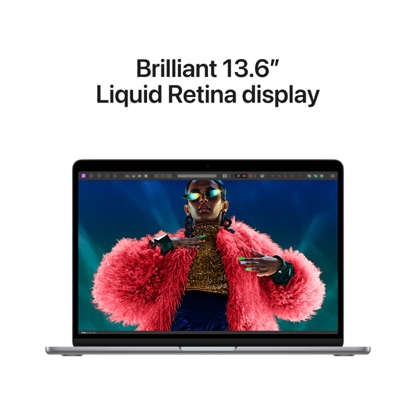 ნოუთბუქი Apple MRXN3RU/A MacBook Air, 13.6", M3, 8GB, 256GB SSD, Integrated, Space Grey