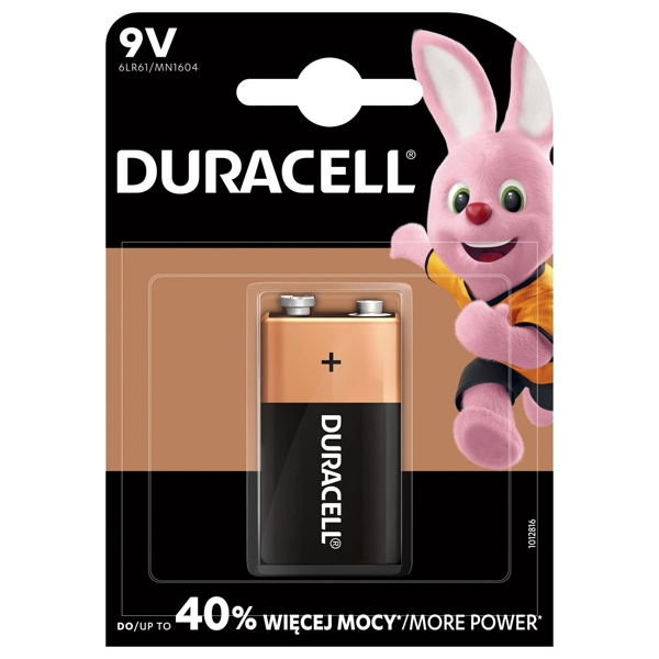 6LR61/MN1604, Duracell Basic Blister 9V (125308)