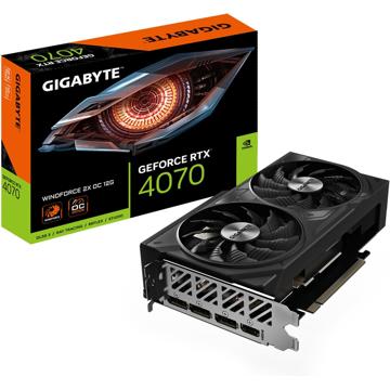 Gigabyte GN4070WF2OC-12GD, GeForce RTX4070, 12GB, 192bit, HDMI, DP, Black