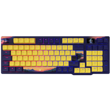 კლავიატურა Dark Project DPP98_GSH_SUNS_ANSI_EN 98 Sunset, Wired, USB, Gaming Keyboard, Yellow/Purple