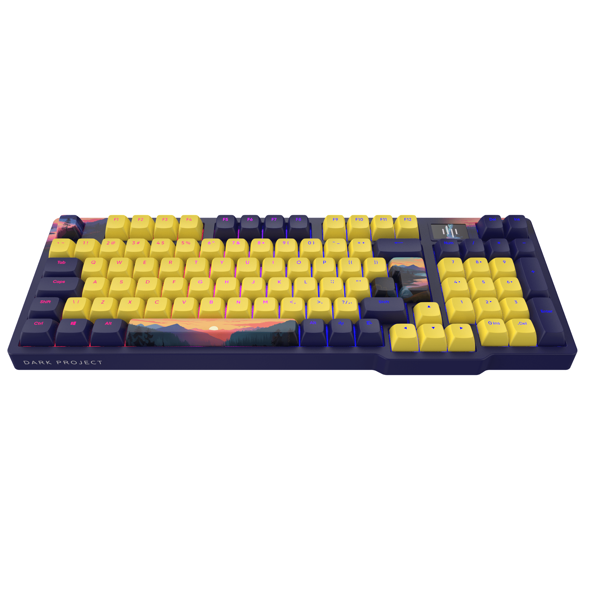 Dark Project DPP98_GSH_SUNS_ANSI_EN 98 Sunset, Wired, USB, Gaming Keyboard, Yellow/Purple