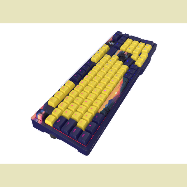 Dark Project DPP98_GSH_SUNS_ANSI_EN 98 Sunset, Wired, USB, Gaming Keyboard, Yellow/Purple