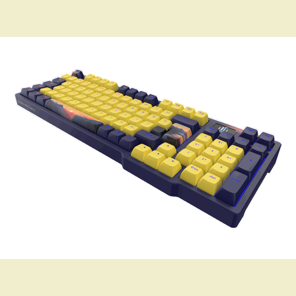 Dark Project DPP98_GSH_SUNS_ANSI_EN 98 Sunset, Wired, USB, Gaming Keyboard, Yellow/Purple