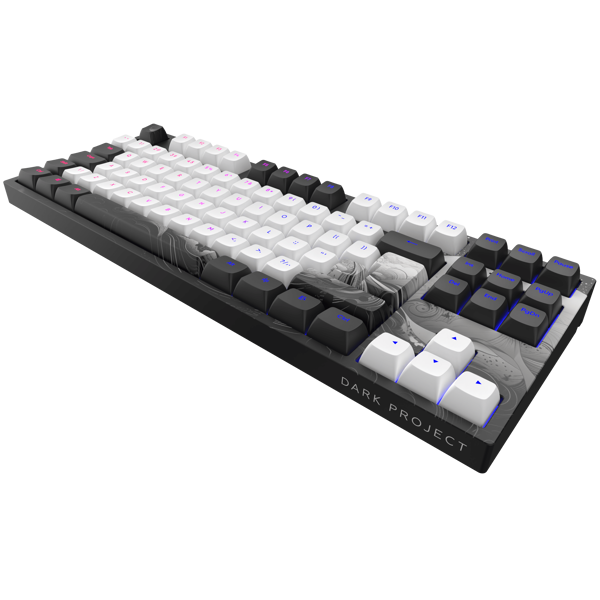 Dark Project DPP87_GSH_INK_ANSI_EN, Wired, USB, Gaming Keyboard, White/Black