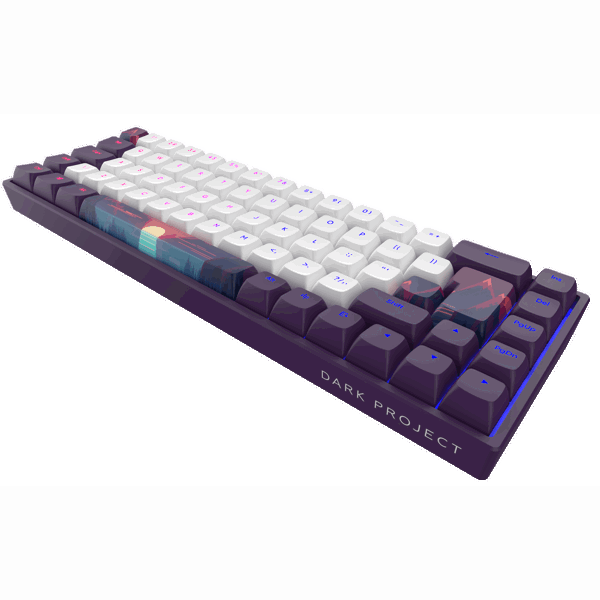 Dark Project DPP688_GSH_SUNR_ANSI_EN 68 Sunrise, Wired, USB, Gaming Keyboard, White/Purple